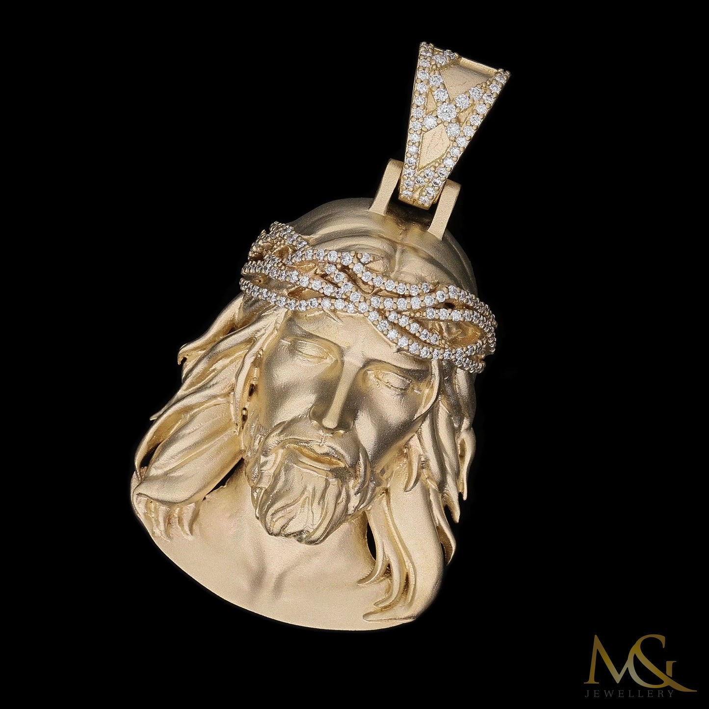 Jesus Head Pendant — 10K Gold | P0265