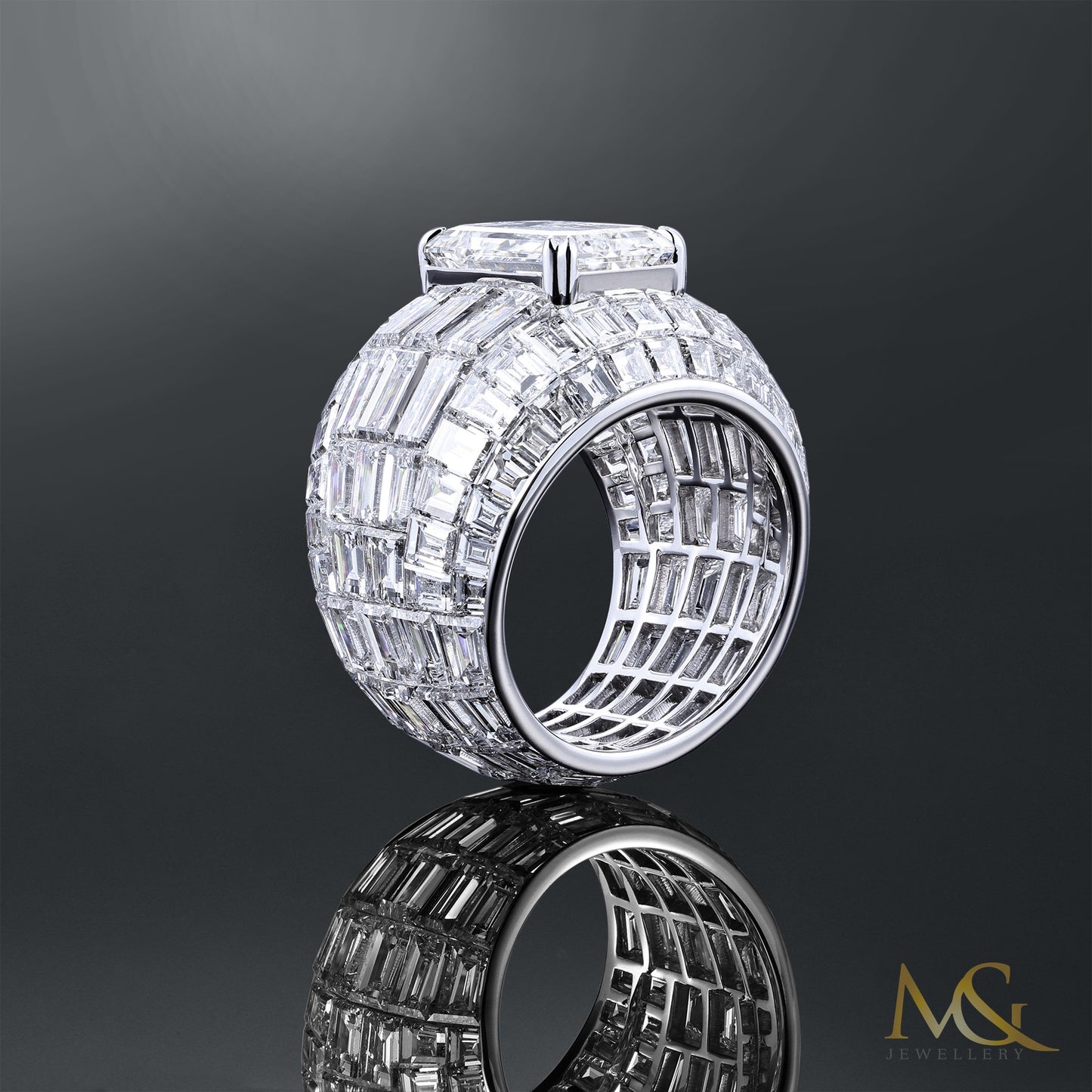Invisible Cut Diamond Ring — 14K Gold | IGI Certified | A-R03011