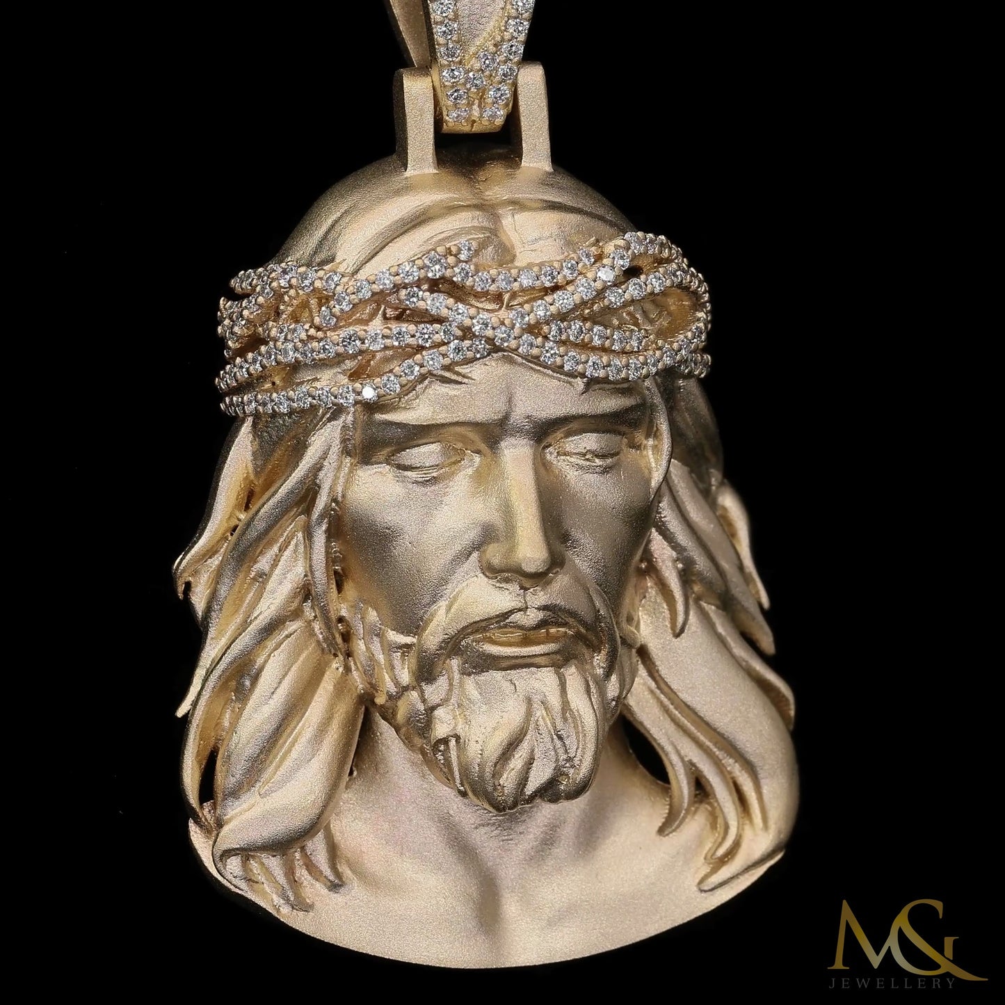 Jesus Head Pendant — 10K Gold | P0265