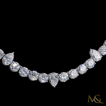 Lab-Grown Diamond Fancy Tennis Chain Necklace