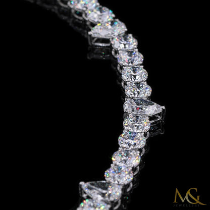 Lab-Grown Diamond Fancy Tennis Chain Necklace