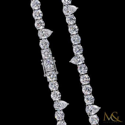 Lab-Grown Diamond Fancy Tennis Chain Necklace