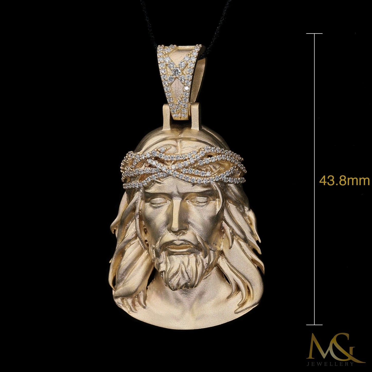 Jesus Head Pendant — 10K Gold | P0265