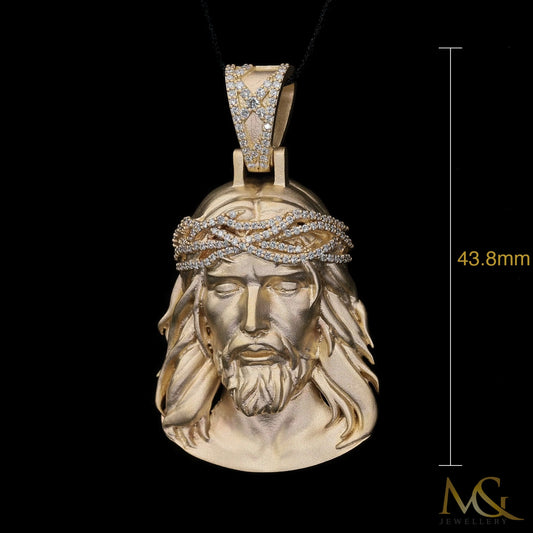 Jesus Head Pendant — 10K Gold | P0265