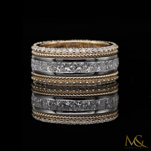Men's Diamond Ring | R08175 | 14K Two-Tone Gold