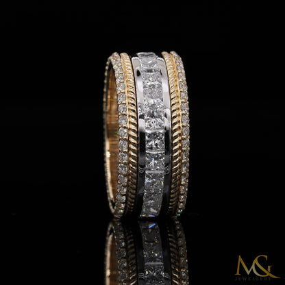 Men's Diamond Ring | R08175 | 14K Two-Tone Gold