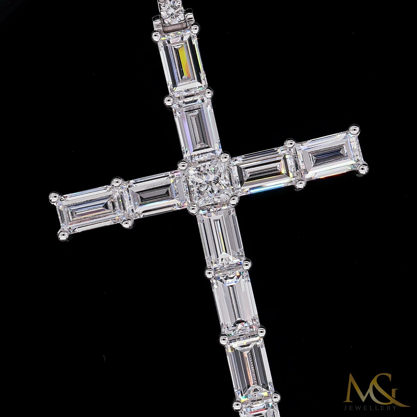 Baguette Cross Pendant P0796 - View 4