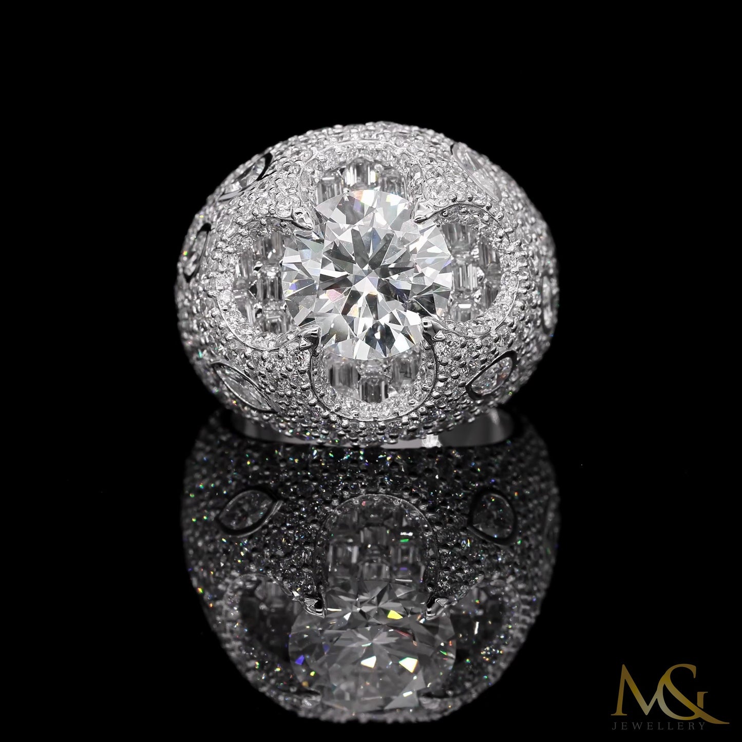 Men's Diamond Ring | MG24-1004 | 10K White Gold
