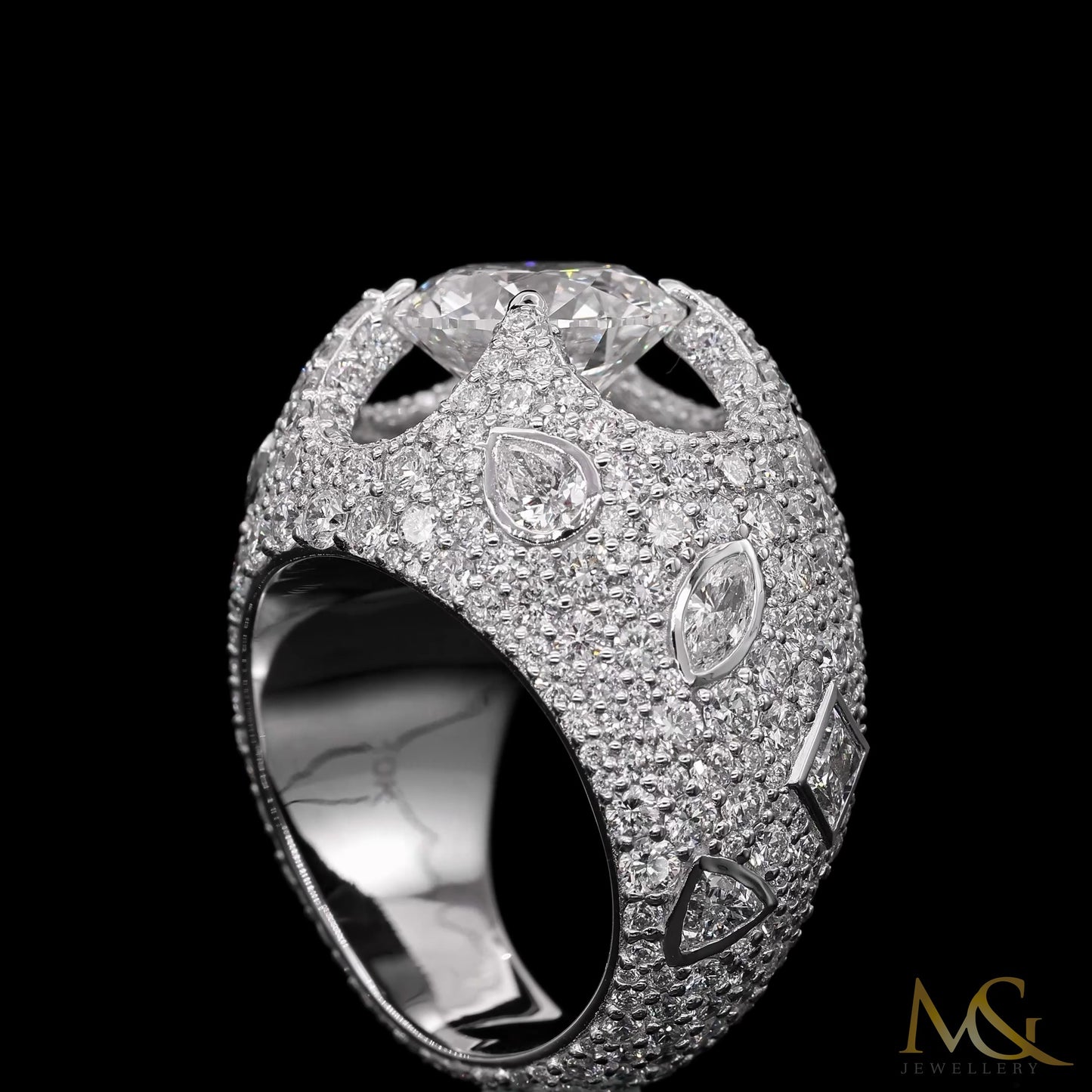 Men's Diamond Ring | MG24-1004 | 10K White Gold
