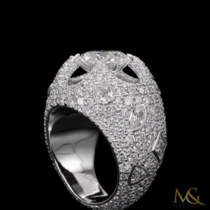 Men's Diamond Ring | MG24-1004 | 10K White Gold