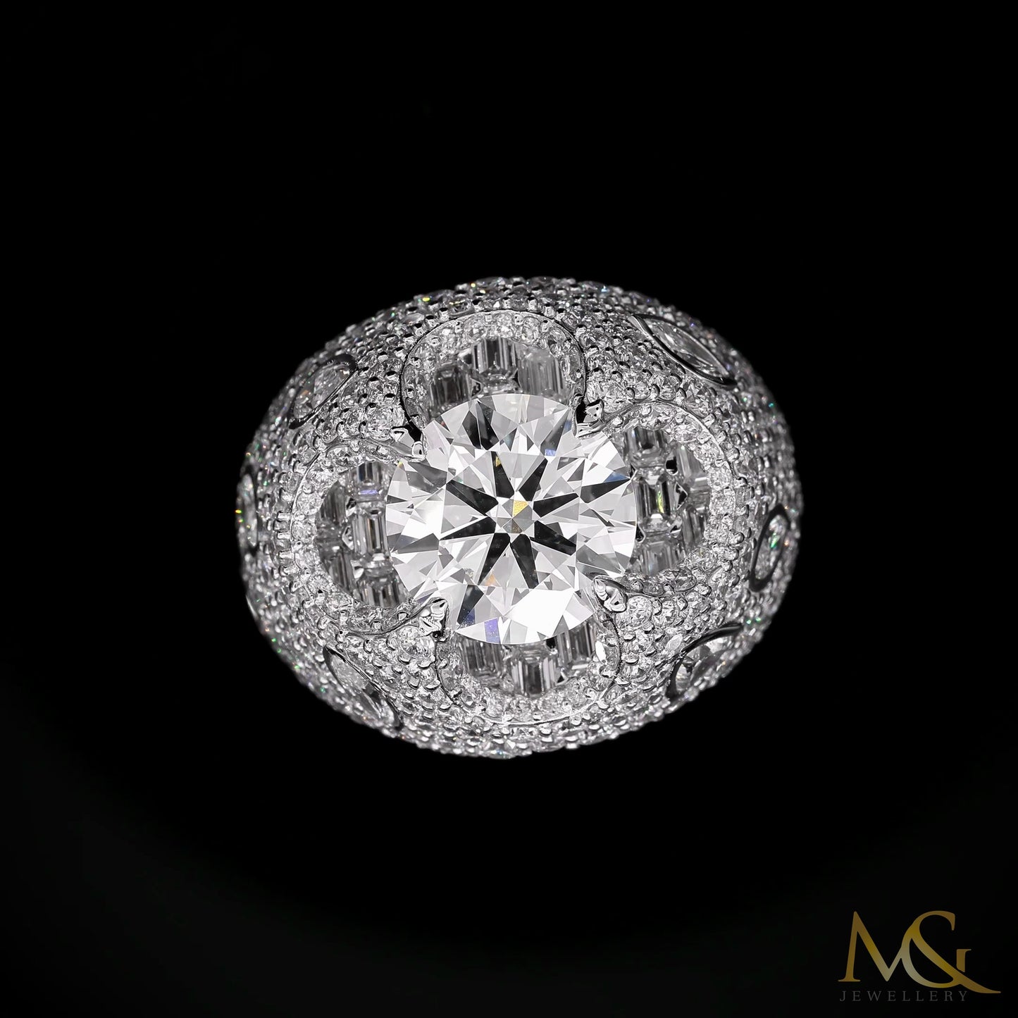 Men's Diamond Ring | MG24-1004 | 10K White Gold