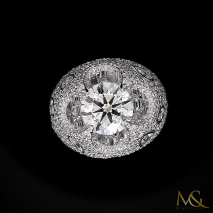 Men's Diamond Ring | MG24-1004 | 10K White Gold