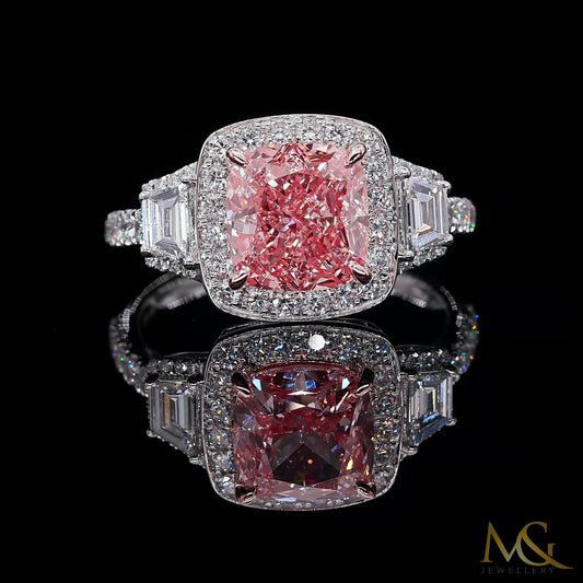 Lab-Grown Pink Diamond Ring | R1052 | 14K White Gold