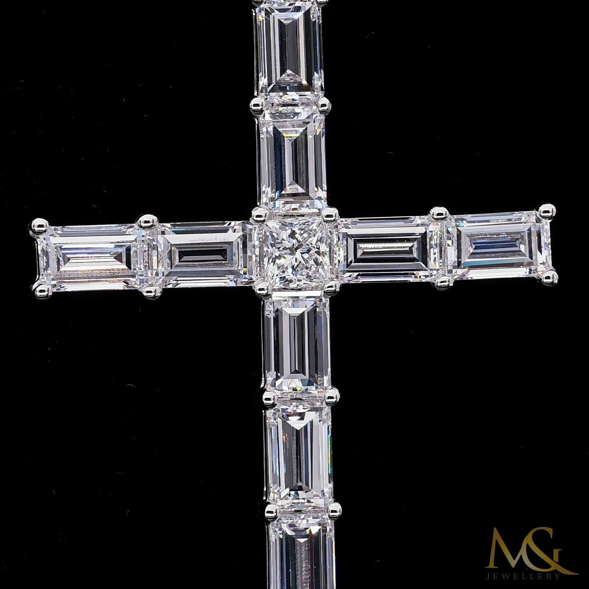 Baguette Cross Pendant P0796 - View 3
