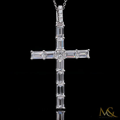 Baguette Cross Pendant P0796 - View 2