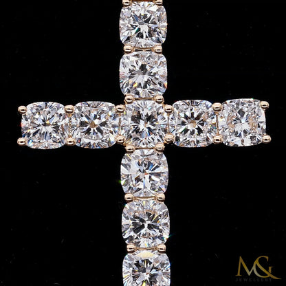 Cushion Cut Cross Pendant P0797 - View 3