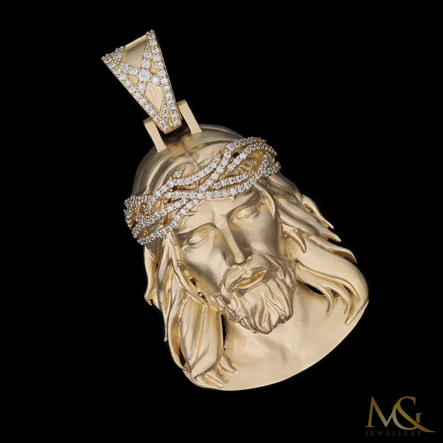 Jesus Head Pendant — 10K Gold | P0265