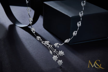 18K White Gold Lab-Grown Diamond Necklace