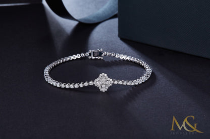 18K White Gold Lab-Grown Diamond Bracelet