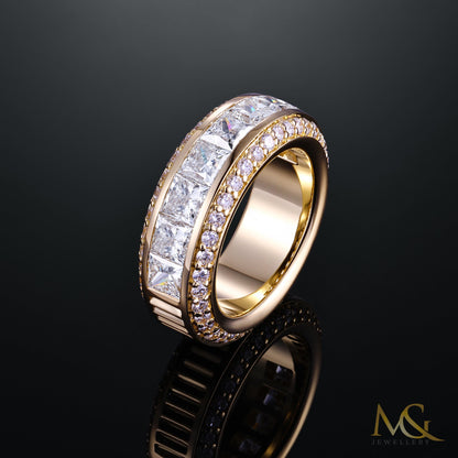 14K Yellow Gold Lab-Grown Diamond Men's Ring