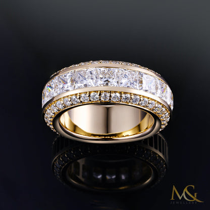 14K Yellow Gold Lab-Grown Diamond Men's Ring