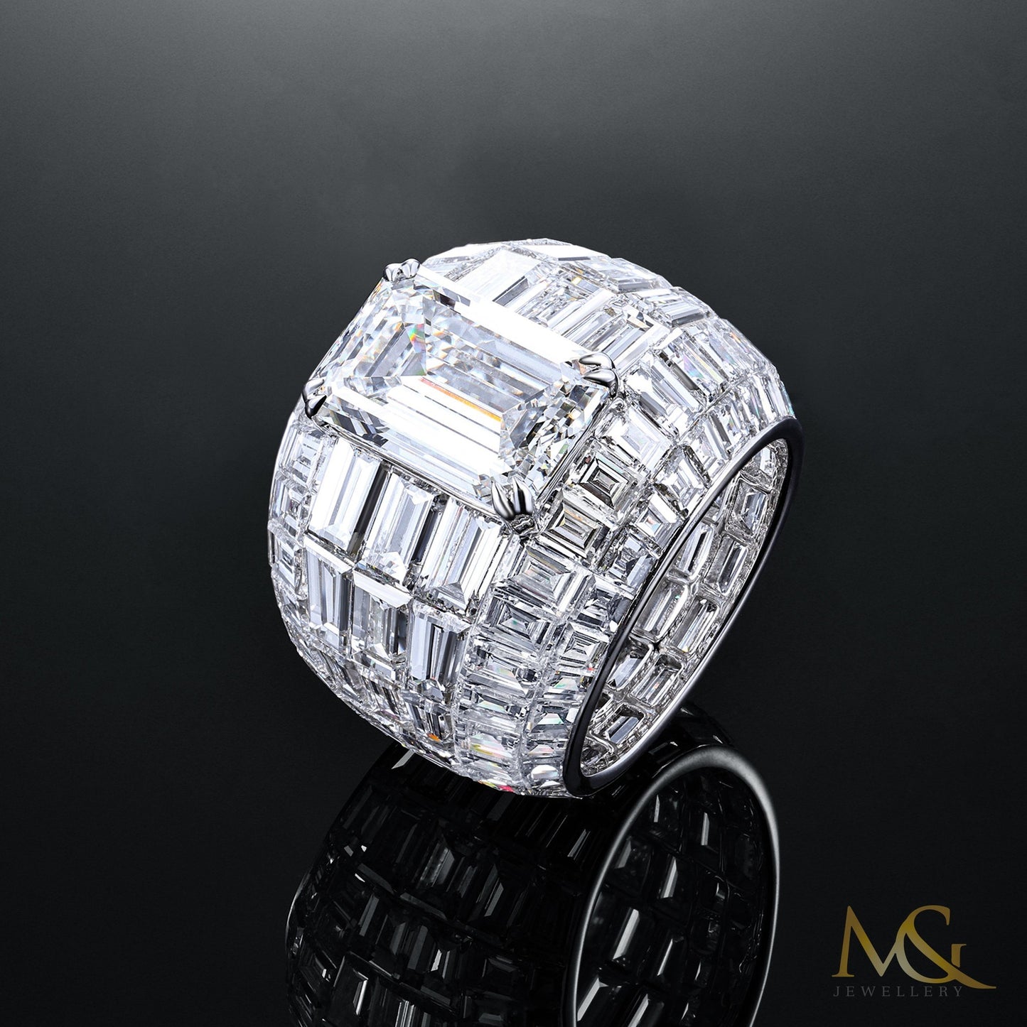 Invisible Cut Diamond Ring — 14K Gold | IGI Certified | A-R03011