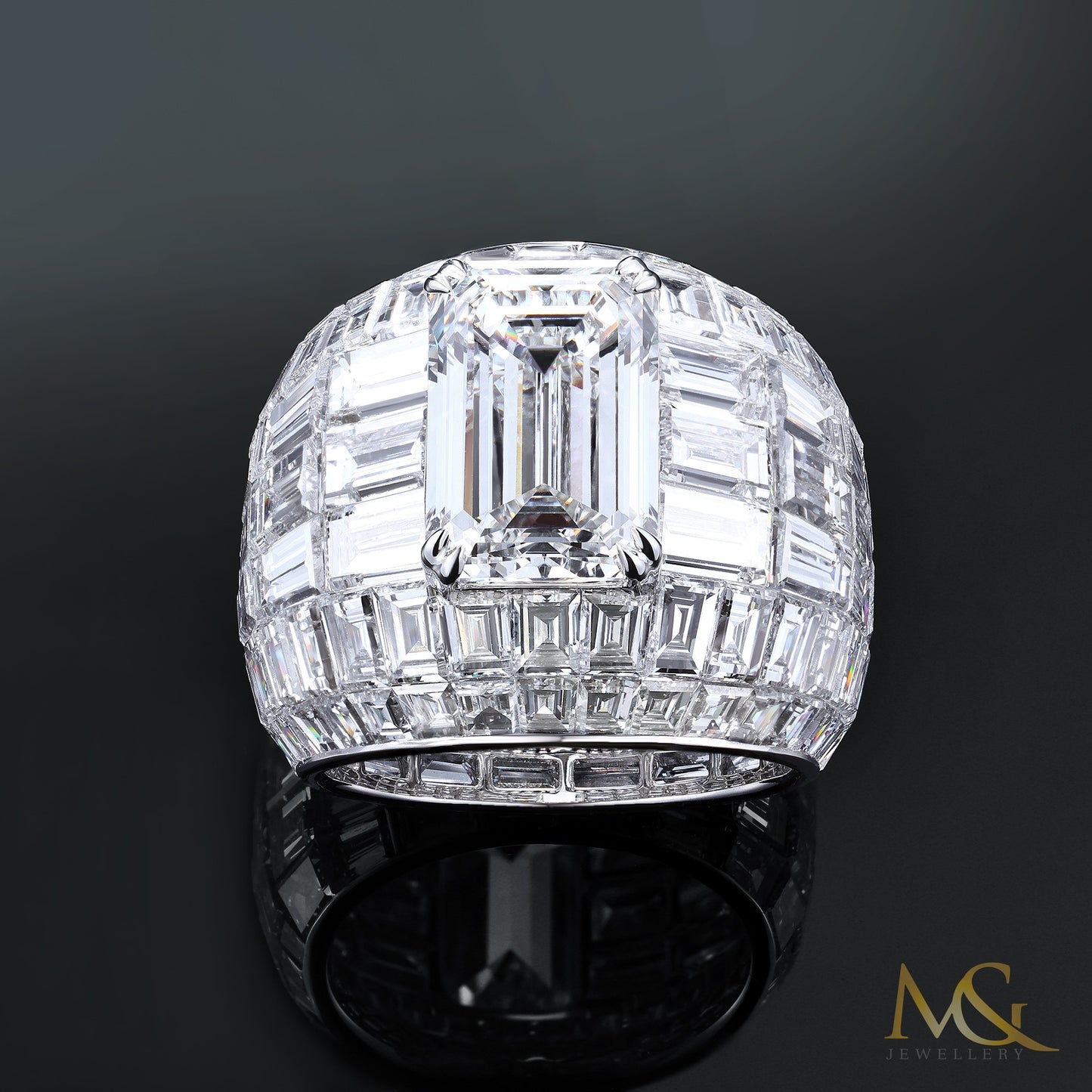 Invisible Cut Diamond Ring — 14K Gold | IGI Certified | A-R03011