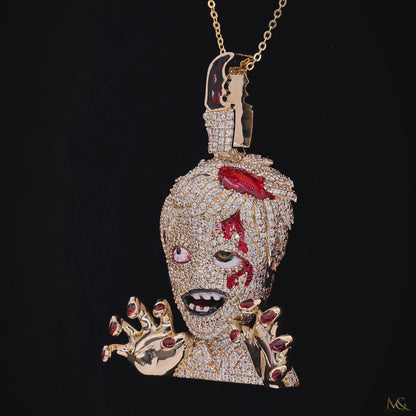 Zombie Pendant | 10K Yellow Gold | Lab-Grown Diamonds | PM13058