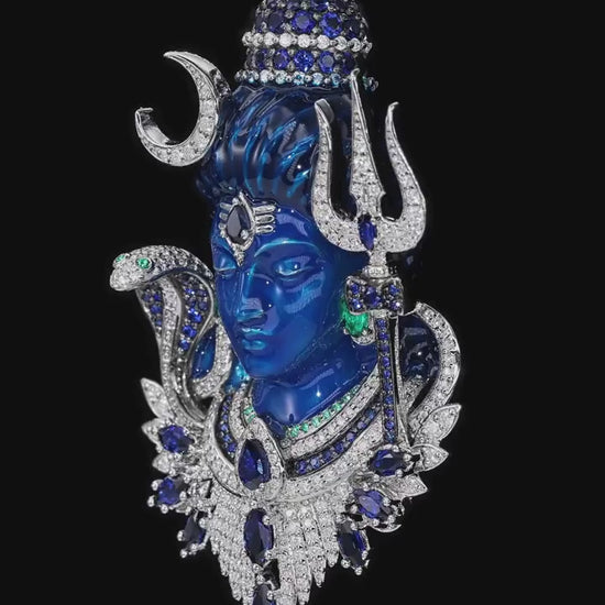 Lord Shiva enamel brooch video