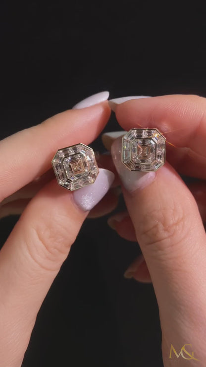 Lab-Grown Diamond Asscher Cut Cufflinks